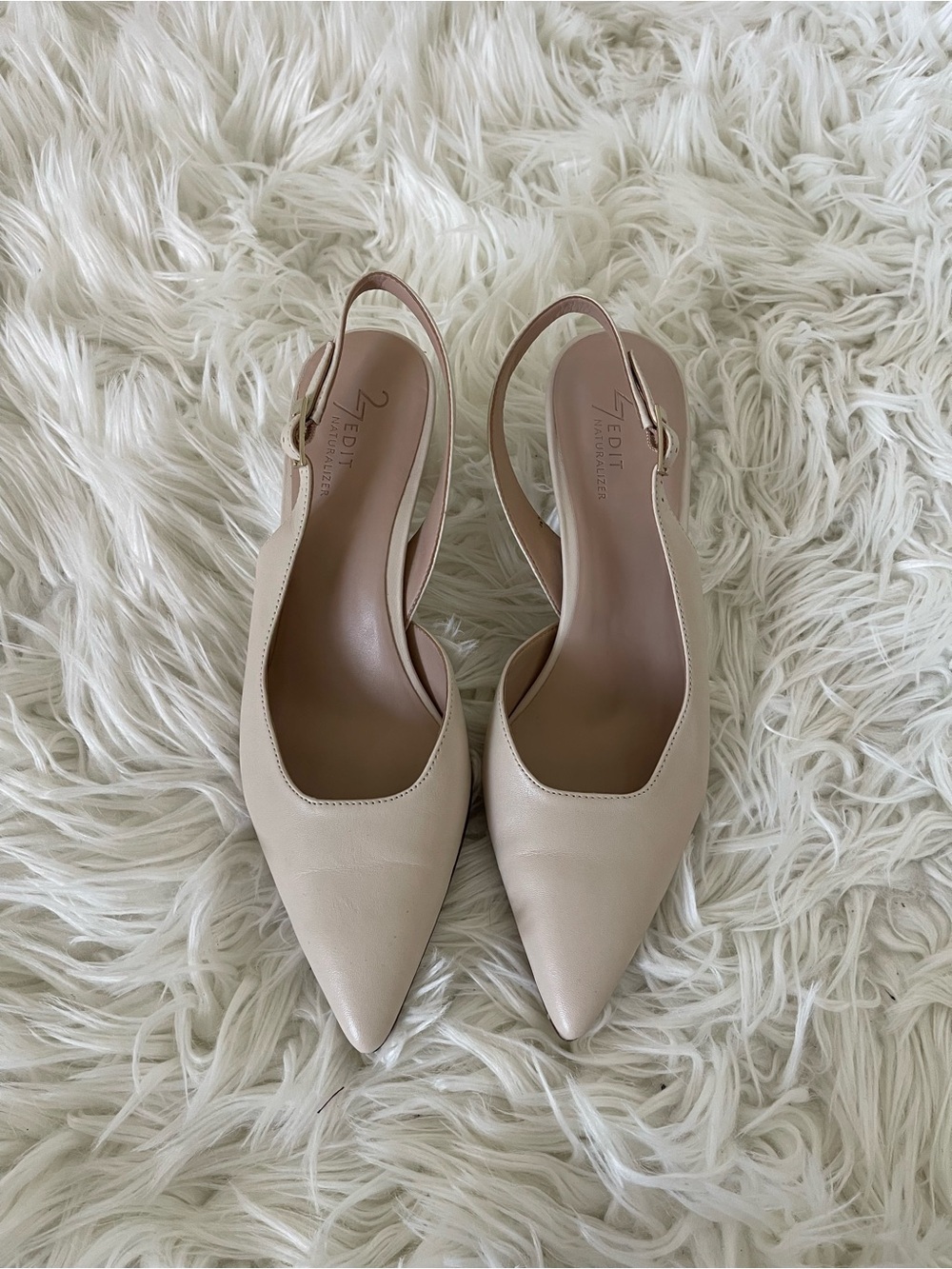 27 Edit Naturalizer Nude Slingback Pointed-Toe Pumps